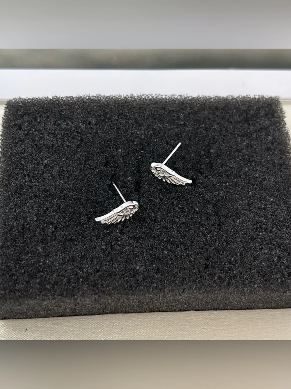 Small Angel wings Stud Earrings for Men Women Streetwear Punk Hip Hop Unisex